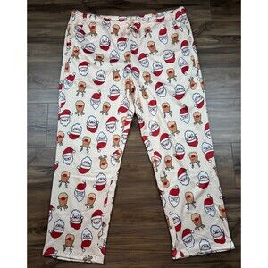 Spark Paws NEW 2XL Lounge Pants Cotton Blend Elastic Waist Santa Rudolph